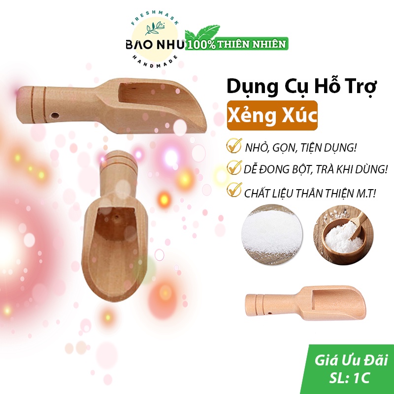 Xẻng Gỗ Xúc Trà, Đong Bột Mini Xinh Lắm