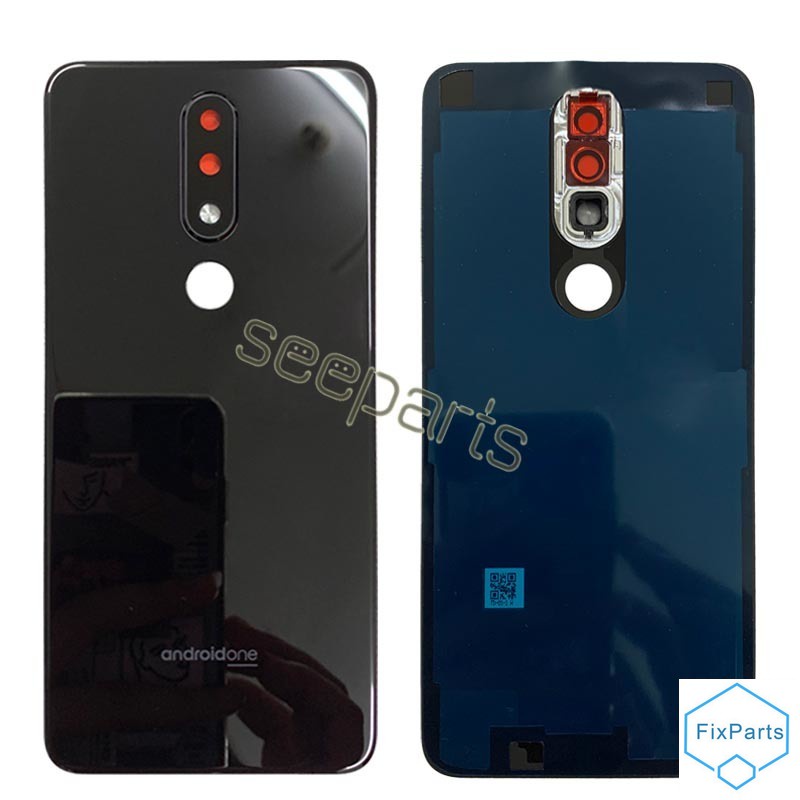 Ốp Điện Thoại Mặt Kính Kèm Nắp Bảo Vệ Pin 5.1 Plus Cho Nokia X6 2018 6.1 Plus Nokia X5 2018