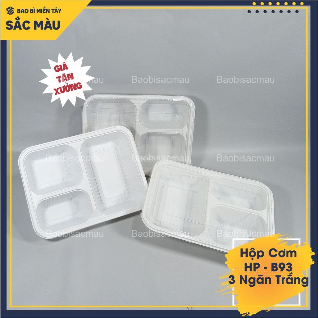 Sét 20 Hộp nhựa 3 ngăn cao cấp B93