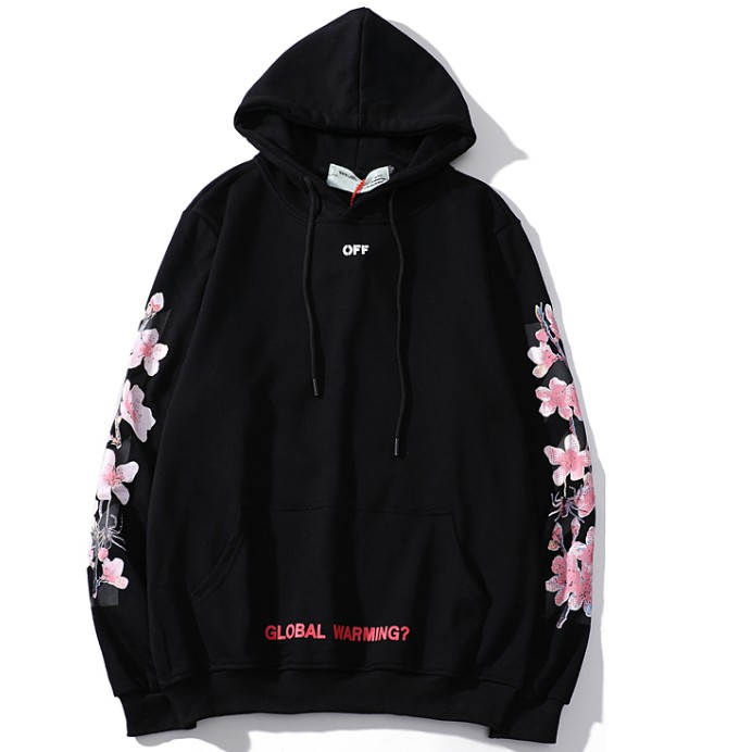 OFF-WHITE Áo Hoodie Off White In Chữ Thời Trang Cao Cấp