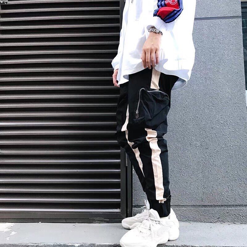 Quần Jogger Kaki Nam Nữ Túi Hộp Zipper Unisex