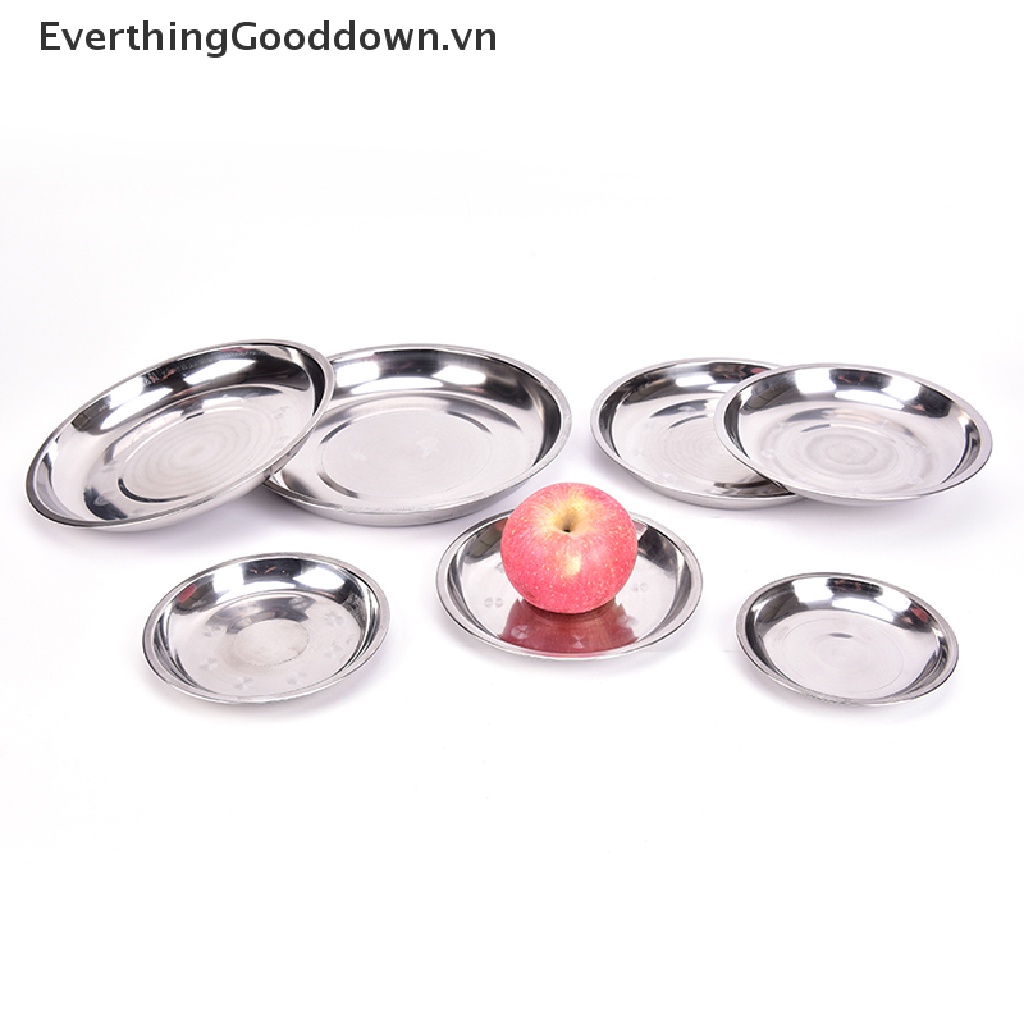 Everthingood Đĩa Tròn Bằng Thép Không Gỉ Đường Kính 14-26cm