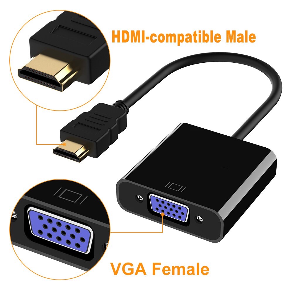 HDMI sang VGA HDMI To VGA  Adapter [Rẻ nhất]