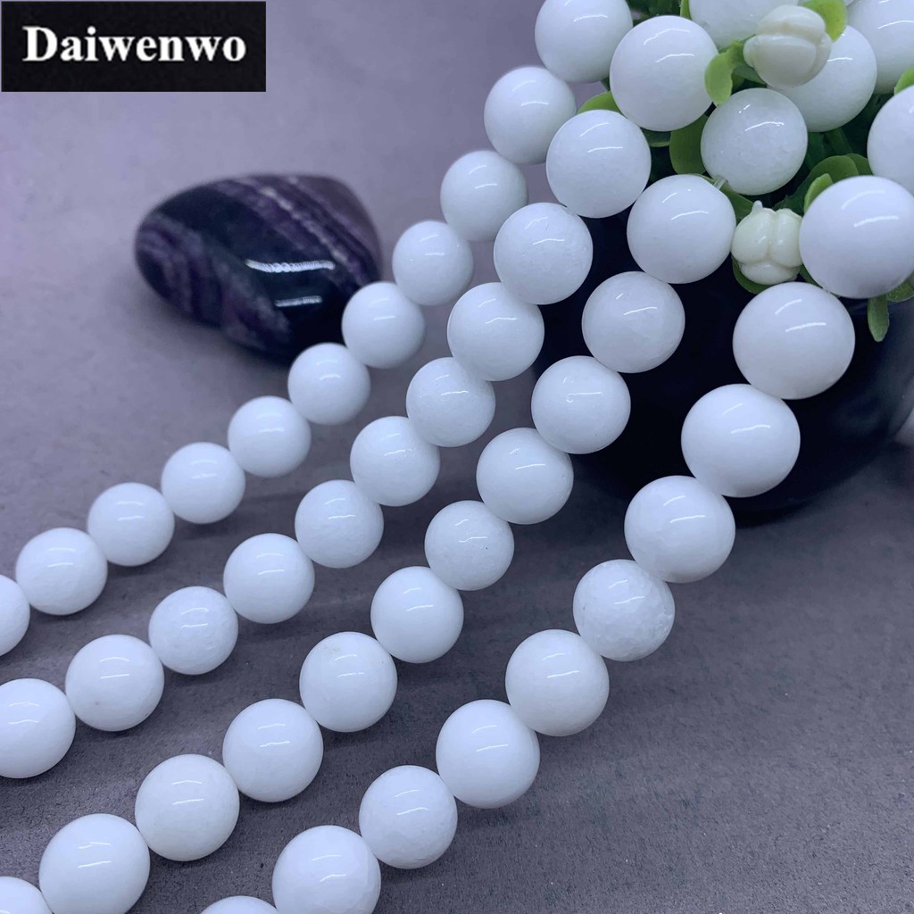 Chuỗi Hạt Đá 4-12mm Màu Trắng
