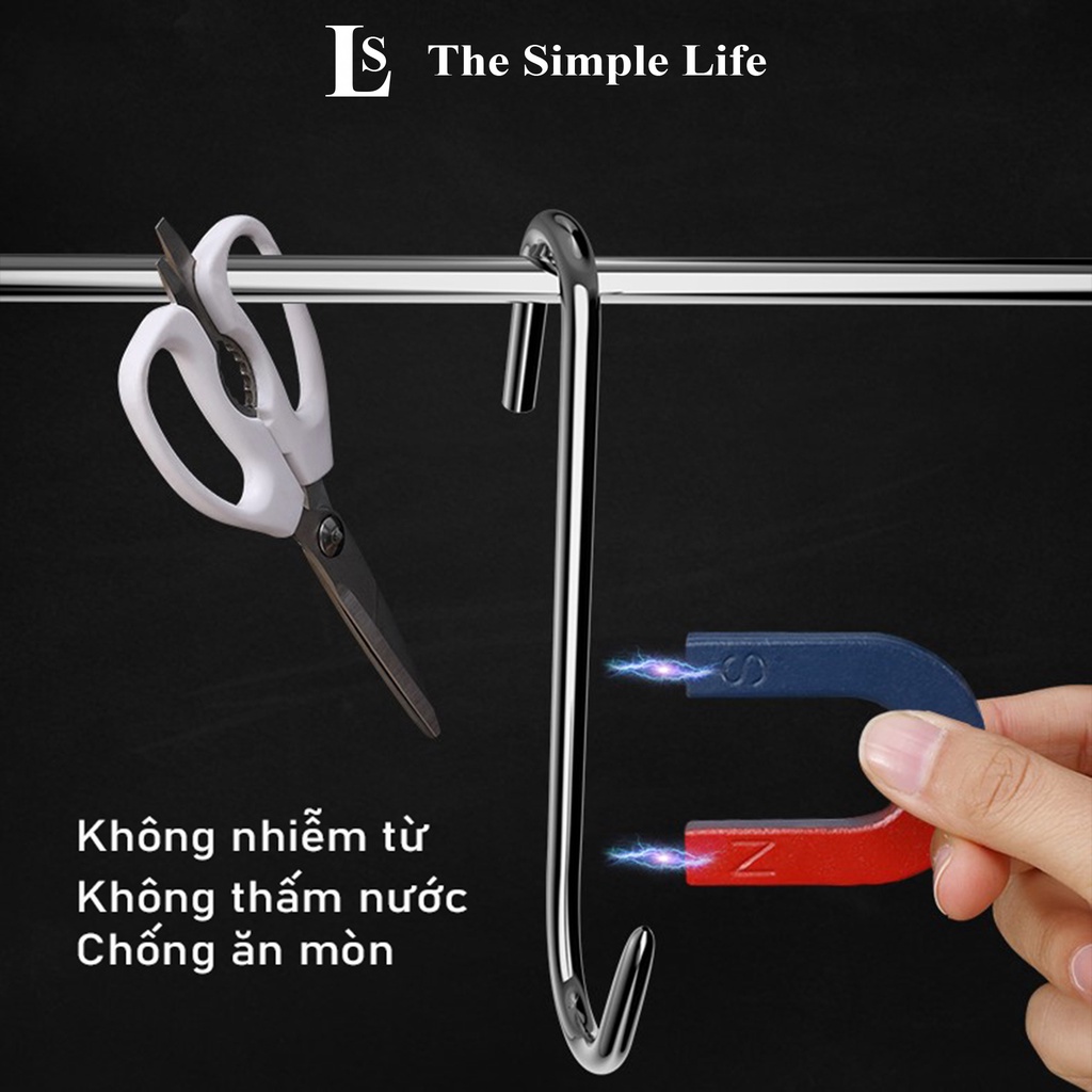 Móc treo gà vịt nướng inox không gỉ, móc treo thịt xong khói, vịt nướng chân giò, ba chỉ, chịu lực tốt