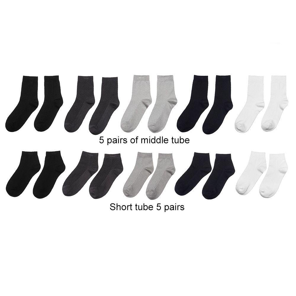 Set 5 Đôi Vớ Dài Mềm Mại Màu Đen Phong Cách Doanh Nhân Thời Trang Cho Nam