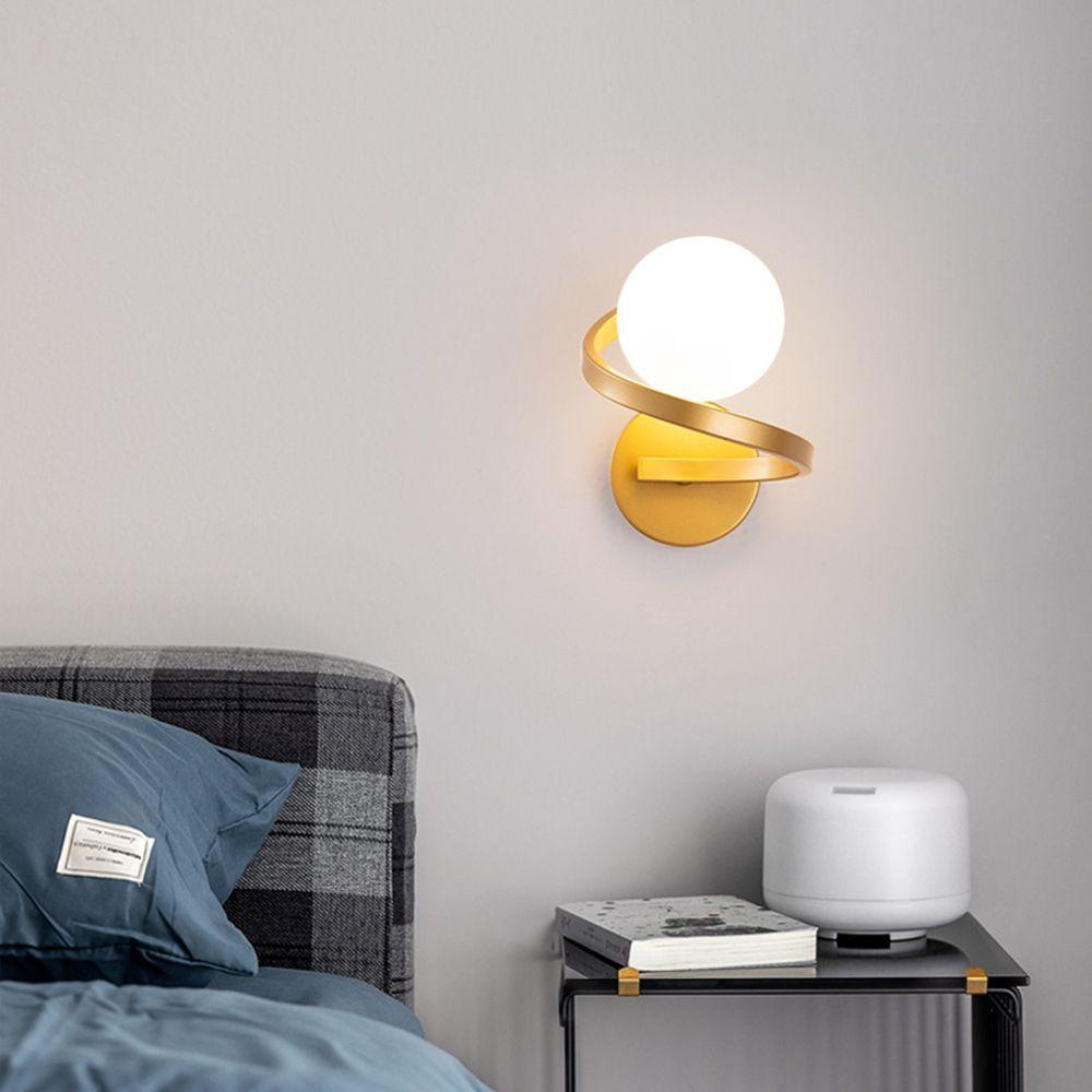 LONTIME Đèn LED Treo Tường Hình Tròn Màu Đen / Vàng