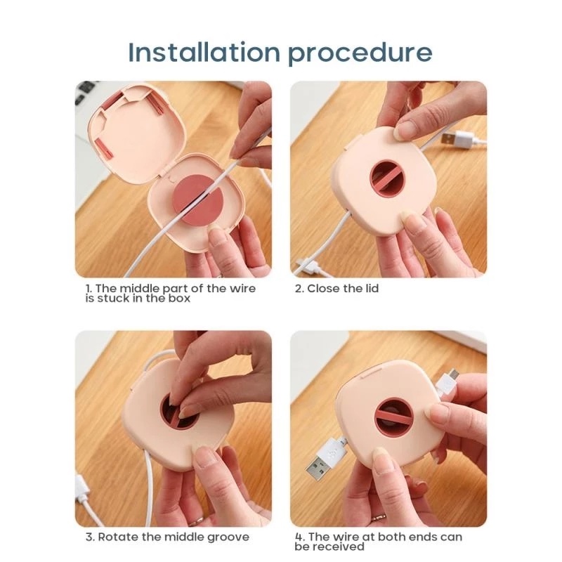 Hộp đựng tai nghe dây cáp đa năng tiện dụng