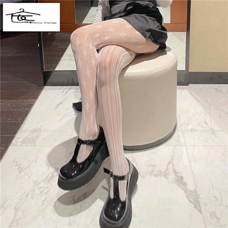 Quần Tất Lưới Xuyên Thấu Họa Tiết Ngôi Sao Phong Cách lolita Dễ Phối Đồ Cho Nữ