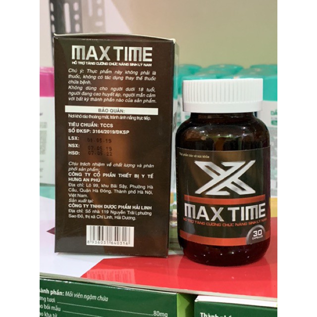 Tinh hàu biển MAX TIME ( lọ 30 viên)- Tăng cường sinh lý nam giới