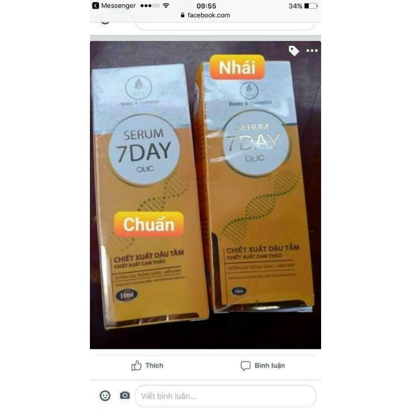 (Rẻ nhất shopee) Serum huyết thanh truyền trắng 7DAY Olic chính hãng | BigBuy360 - bigbuy360.vn
