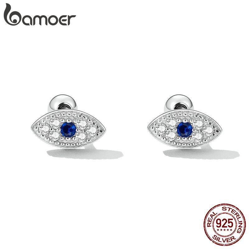 Bông tai BAMOER xi bạc 925 đính đá zircon sang trọng