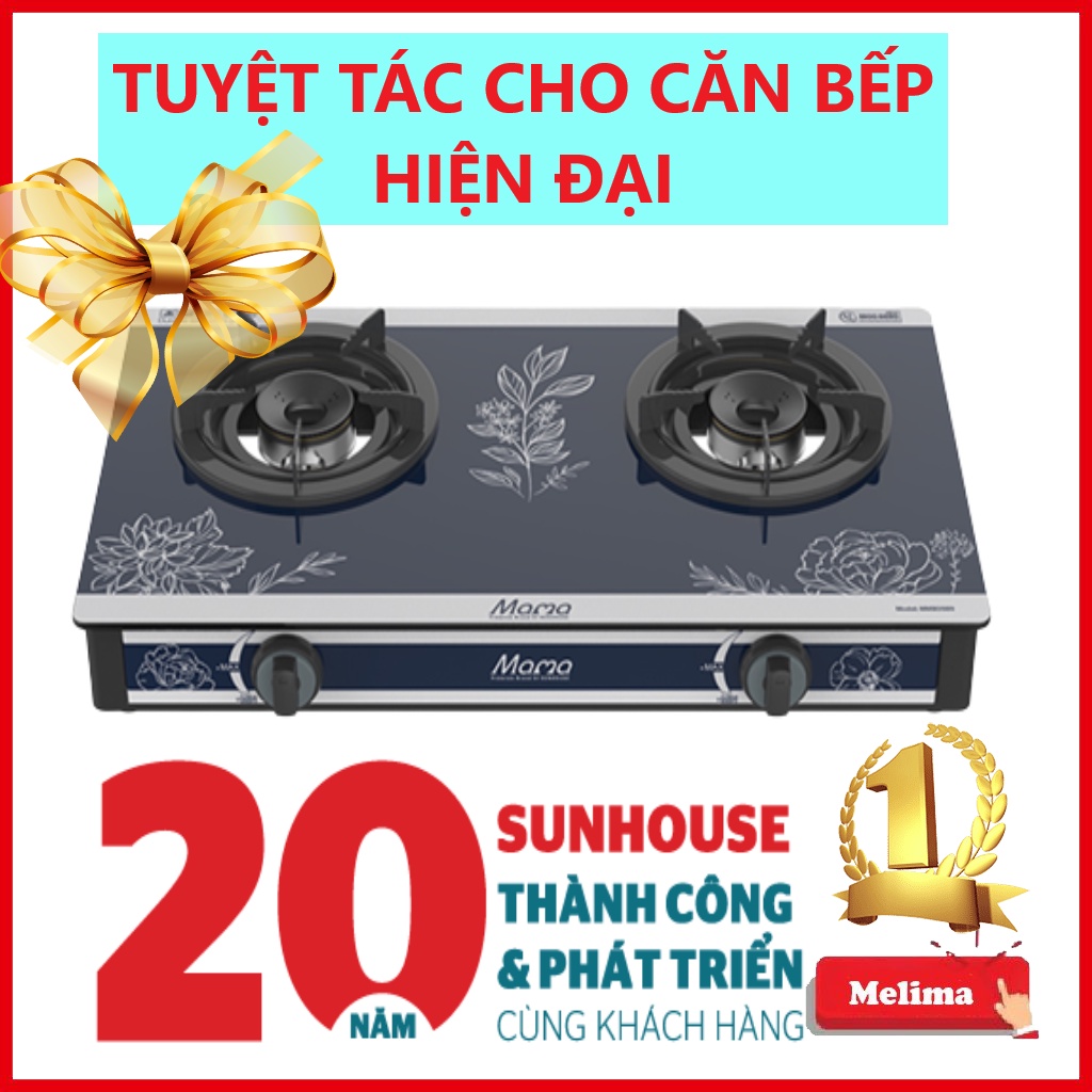 Bếp gas đôi Sunhouse Mama TUYỆT TÁC CHO CĂN BẾP HIỆN ĐẠI, Sang xịn, Xinh lại Siêu bền, Bảo hành 18 tháng, Toàn Quốc