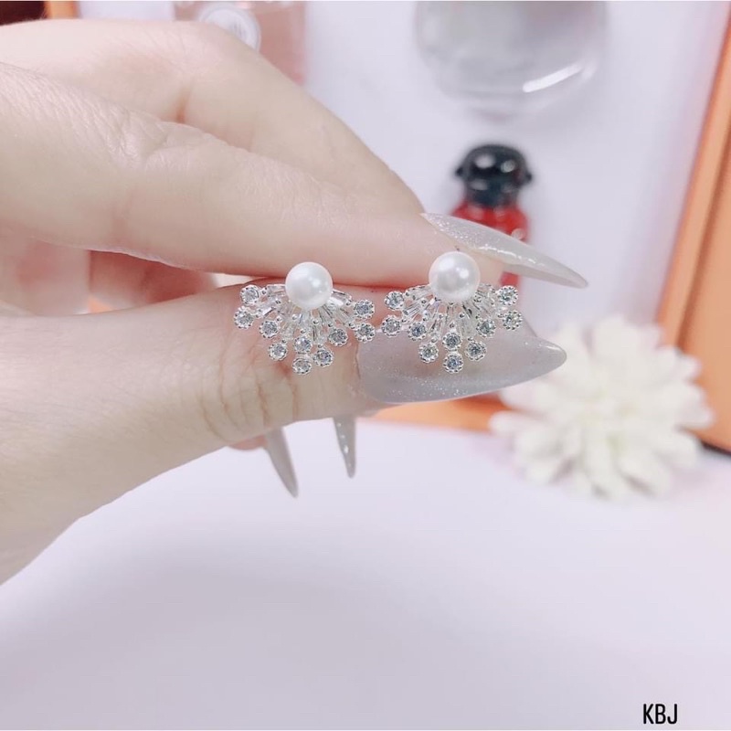 Bông tai nữ siêu xinh, chất liệu bạc ta. Sáng đẹp lung linh Mainomi Shop Bạc Xinh