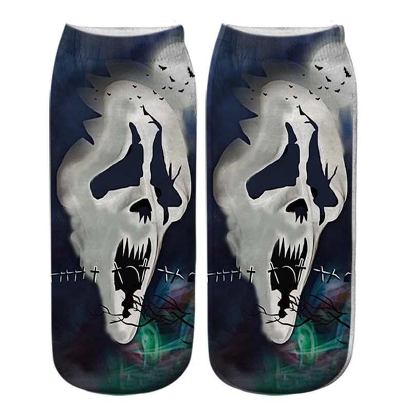 Vớ Dài In Họa Tiết Bí Ngô Halloween 3D Thời Trang Cho Nữ