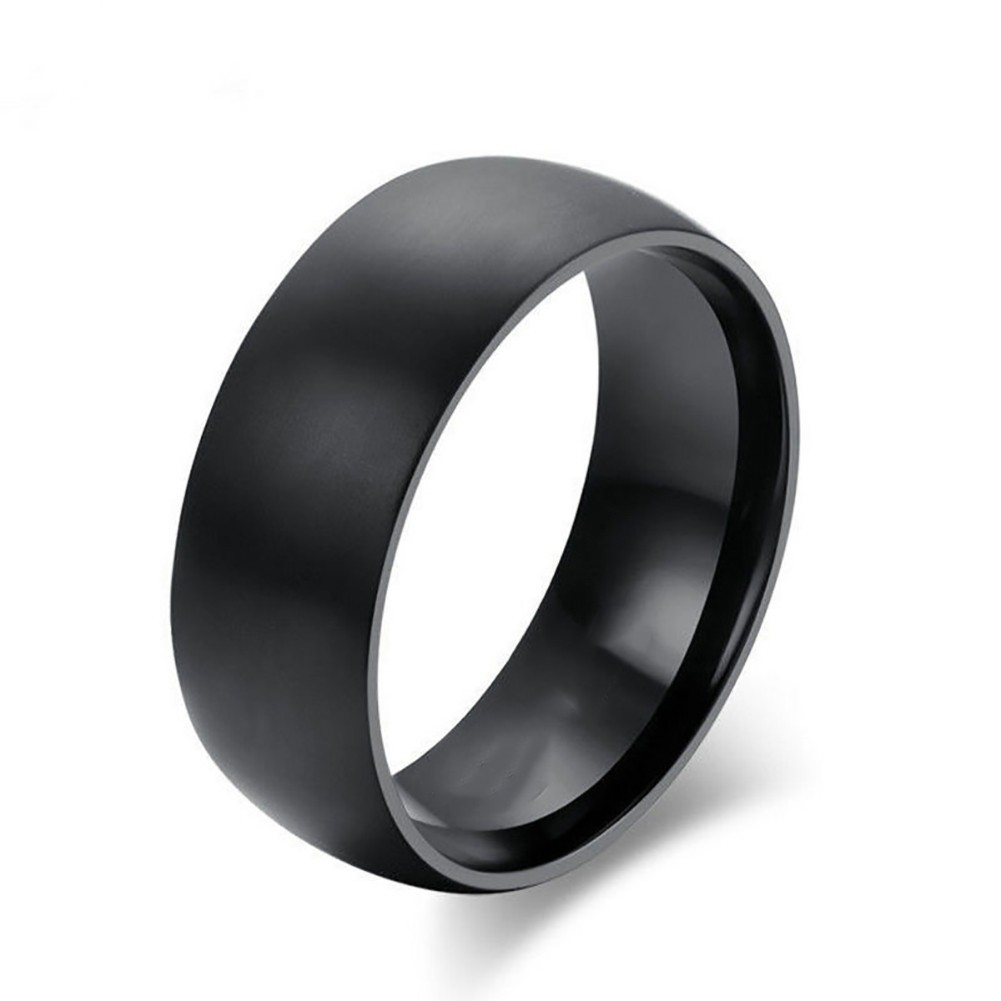 Nhẫn titanium bằng thép 8mm cho nam phù hợp cho lễ đính hôn