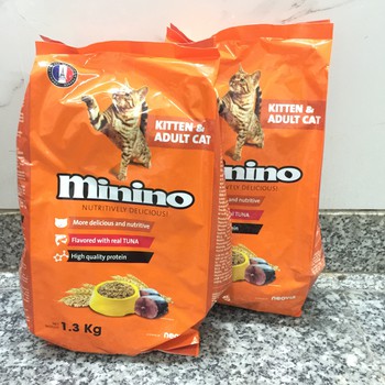 Combo 5 gói Minino vị cá ngừ 480gr - Thức ăn cho mèo mọi lứa tuổi Minino (Blisk cũ) - Vị Cá Ngừ - P.Petshop