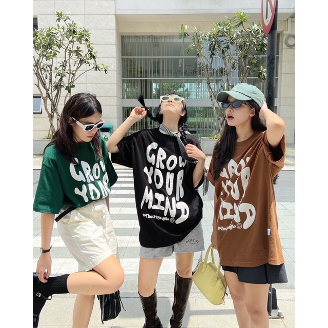 Áo thun cotton GROW YOUR MIND // THOXRI