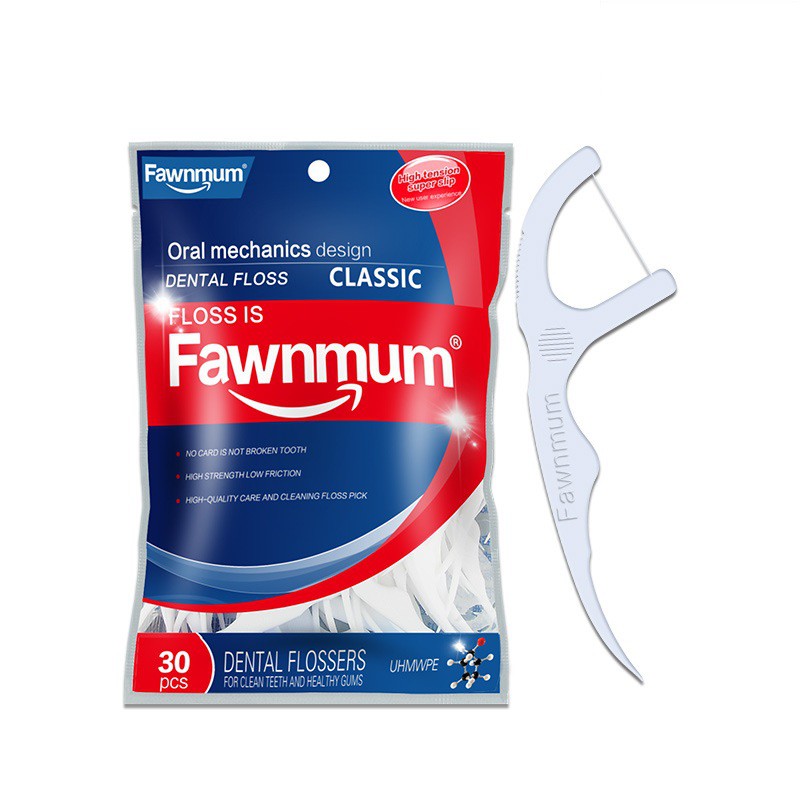 Tăm chỉ nha khoa Fawnmum (túi 30 chiếc)