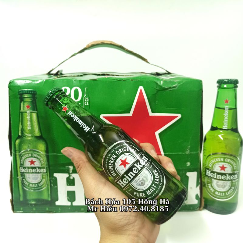 [HỎA TỐC] Bia Heineken Pháp thùng 20 chai 250ml