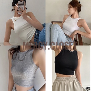Áo ba lỗ thun gân - dáng croptop