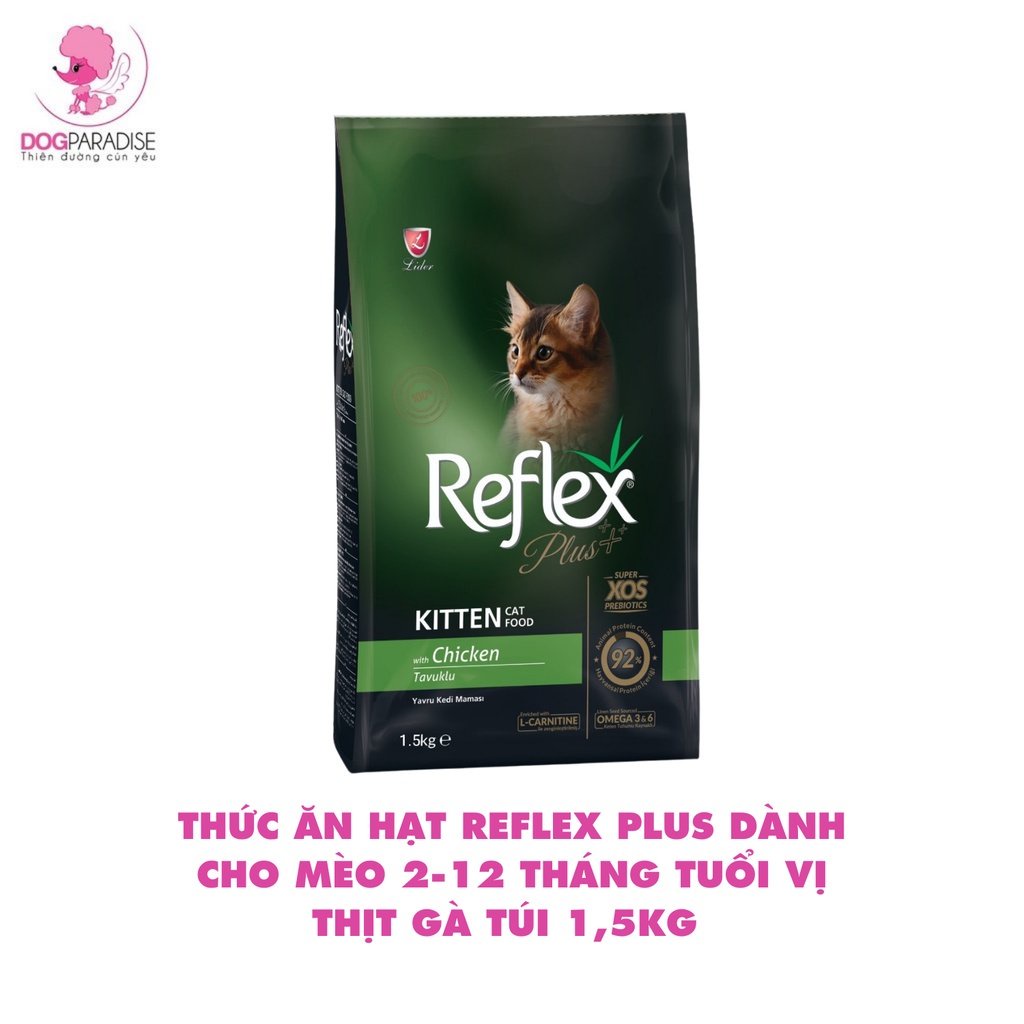 Thức ăn hạt Reflex Plus Choosy Salmon cho mèo trưởng thành kén ăn vị cá hồi túi 1,5kg - Dog Paradise