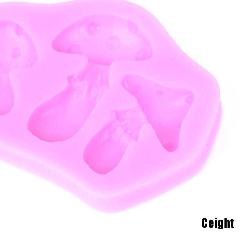 Khuôn Làm Bánh Chất Liệu Silicone Tự Làm Hình Cây Nấm 3D