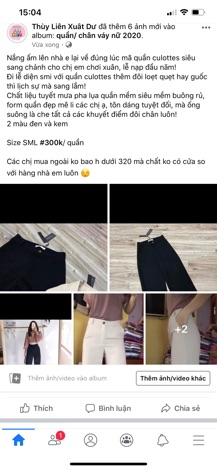 quần vải culotes dòng tuyết mưa pha lụa mềm