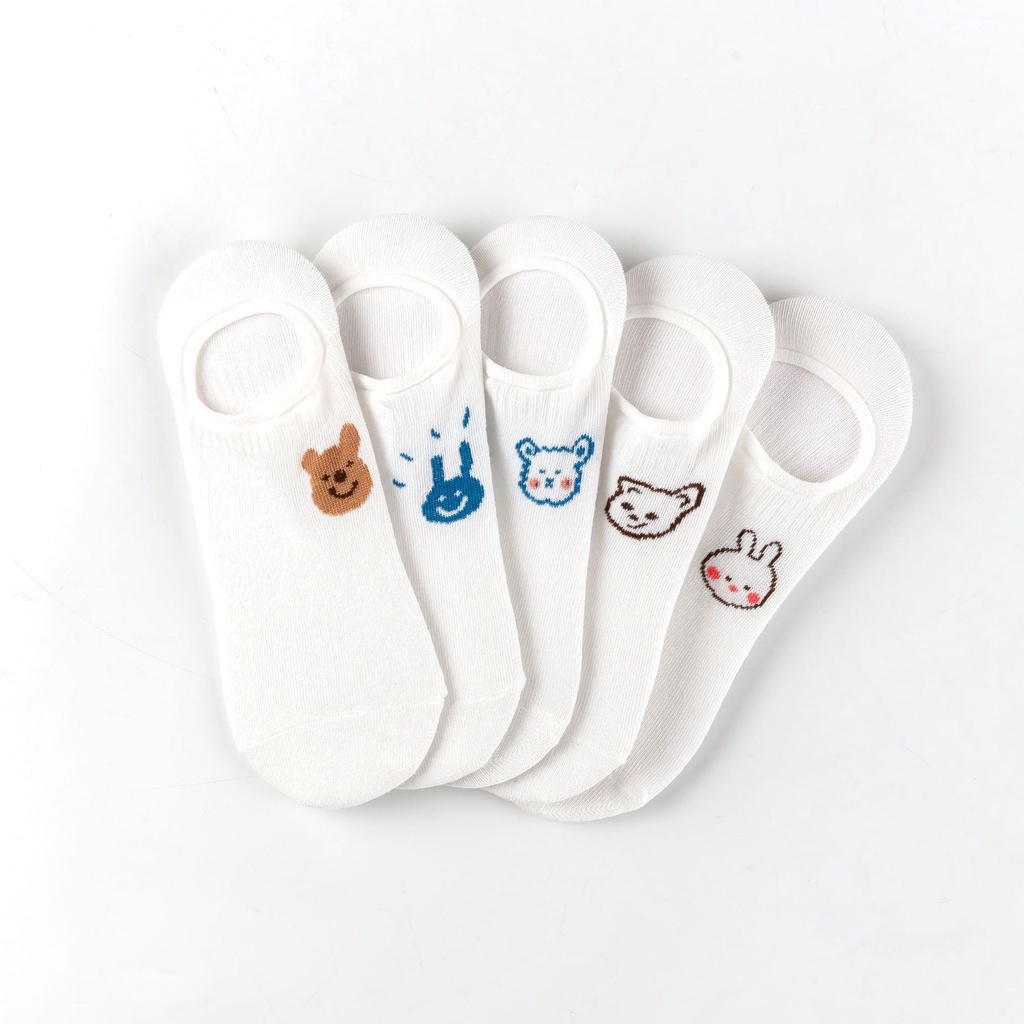 Hàng Có Sẵn) Vớ Thuyền cotton Cổ Thuyền Vô Hình Vui Nhộn Chất Lượng Cao Cho Nữ