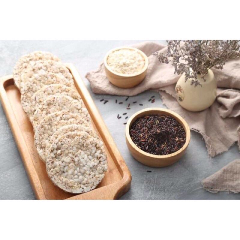 Bánh gạo lứt nguyên hạt Eatclean Food (170g=18 bánh)gồm 3 vị:Gạo lứt huyết rồng/tím than/lứt yến mạch ăn kiêng giảm cân