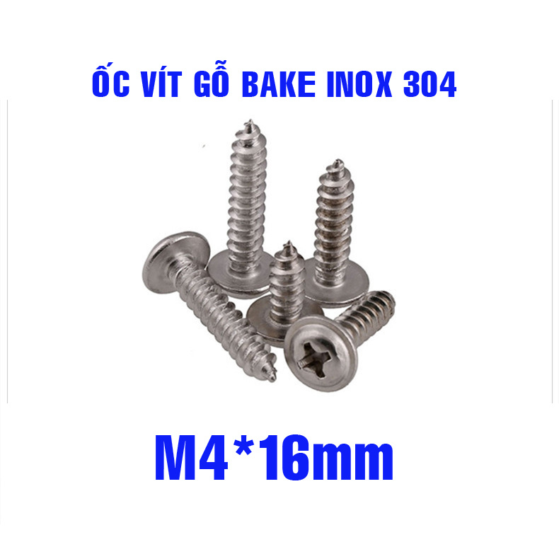 50 con Ốc Vít gỗ INOX 304 chống gỉ siêu bền M4*16mm phù hợp DIY Thùng loa âm thanh