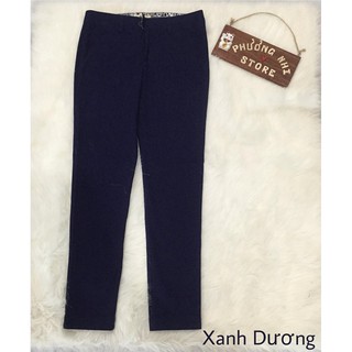 Quần dài kaki thun màu xanh dương / quần dài nữ trơn basic