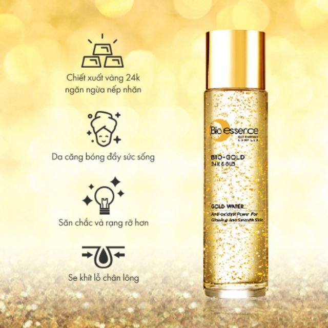 Nước dưỡng ngăn ngừa lão hóa Bio-Essence Bio-Gold Bio-Essence Gold chiết xuất vàng 24k 150ml | BigBuy360 - bigbuy360.vn