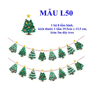 Trang trí noel, cờ treo noel mẫu L50