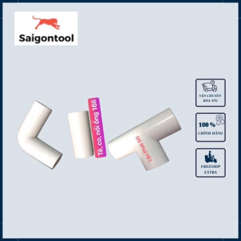 Ống NỐI, T, CO ống 16 li bằng nhựa cứng cho ống dẫn nước hồ cá, phụ kiện đồ điện nước