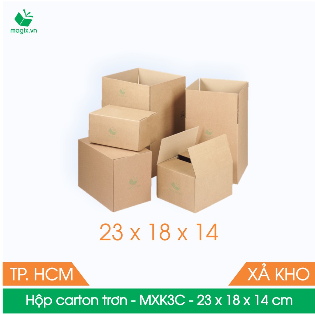 MXK3C - 23x18x14 cm - 20 Thùng hộp carton trơn đóng hàng