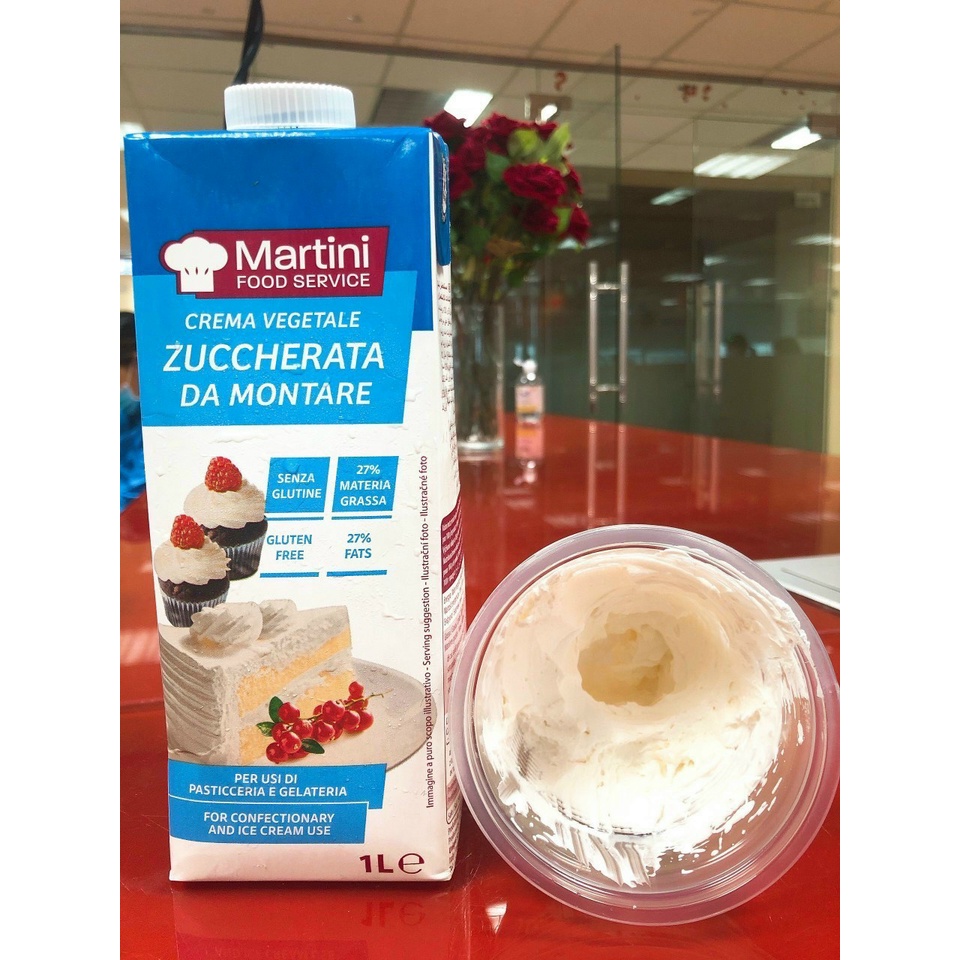 MASTER MARTINI kem sữa topping cream Zuccherata 27% Fat 1L  date 14/08/2024