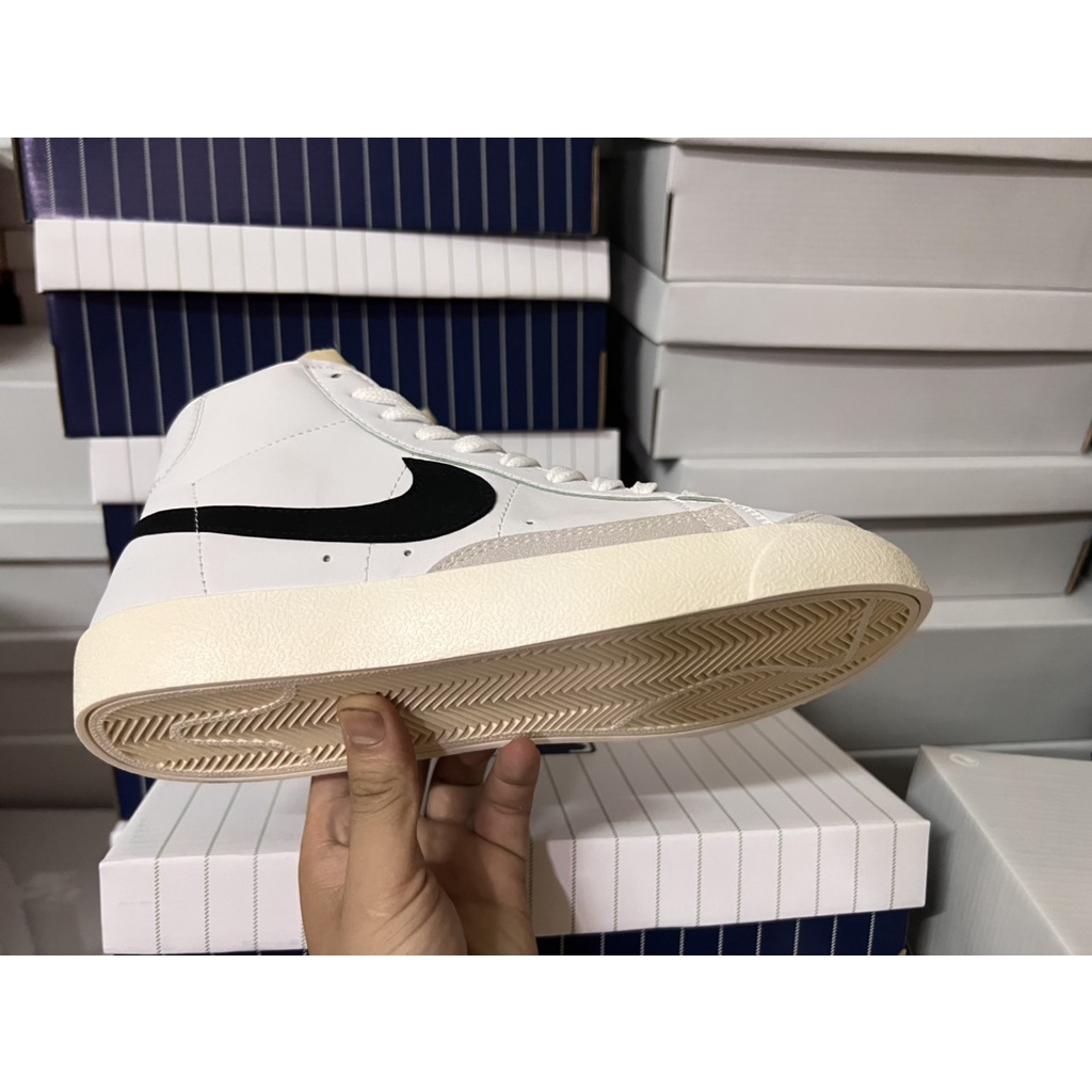 Giày Sneaker N.I.K.E Blazer Mid 77 Vintage White Black Cao Cổ Nam Nữ full Size 36-43 hộp bill đầy đủ