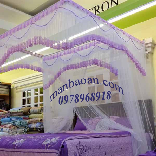 🌸Khung + Màn🌸Tuyn Lạnh Kiểu Thái 🎁🎁🎁Gấp Gọn Tiện Dụng 2m2x2m, 1m8x2m 1m6x2m (gồm cả bộ khung inox)