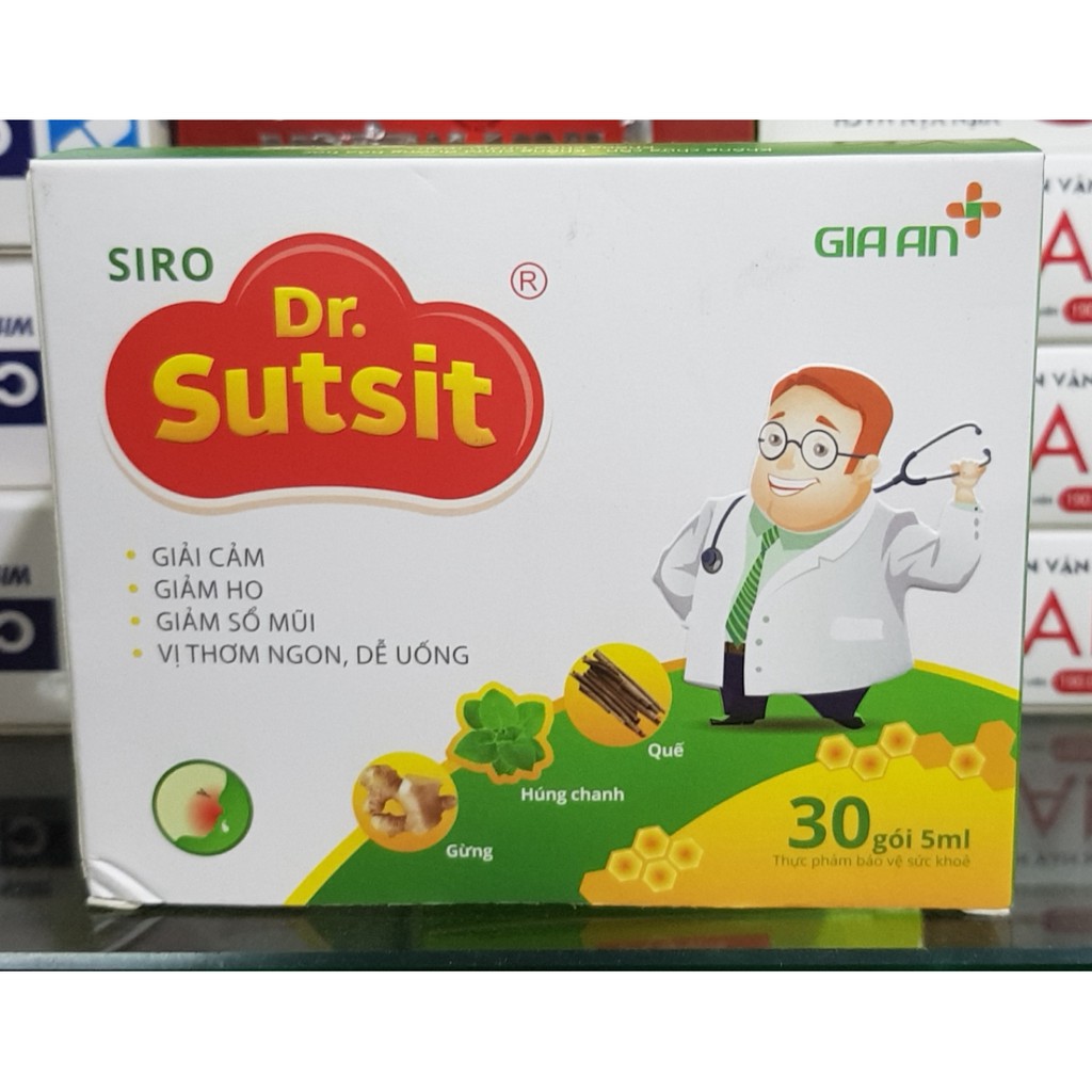 Siro Dr.sutsit - hỗ trợ giải cảm, giảm ho, giảm sổ mũi, hương vị thơm ngon dễ uống ( dạng lọ và túi)