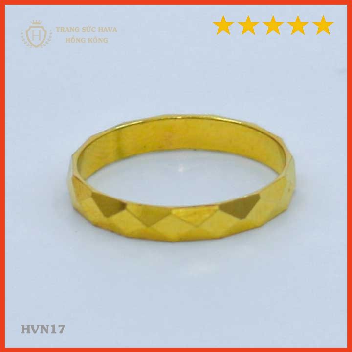 Nhẫn Nữ Titan Xi Mạ Vàng Non 24k Cao Cấp, Nhẫn Nữ Trơn Cổ Điển Phong Cách Thời Trang Cá Tính - HVN17