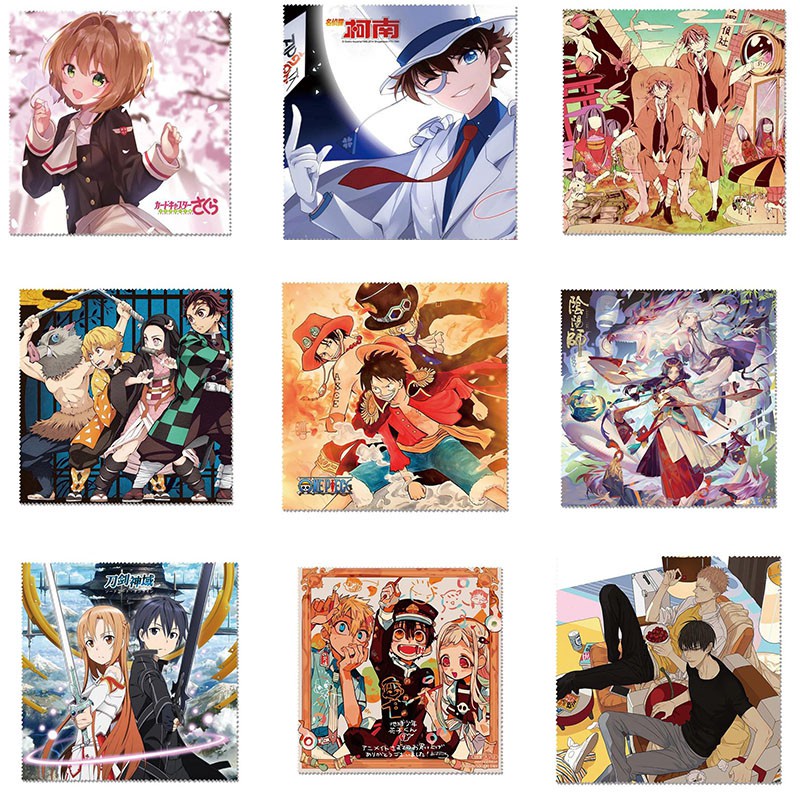 Khăn lau kính ANIME THIÊN QUAN TỨ PHÚC GINTAMA SAKURA GENSHIN IMPACT và nhiều mẫu khác chibi