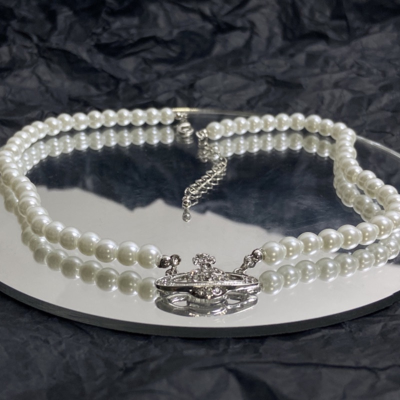 Vòng cổ Mặt Ngọc Trai Nhân Tạo Phong Cách Hip Hop Cổ Điển Thời Trang Cho Nữ