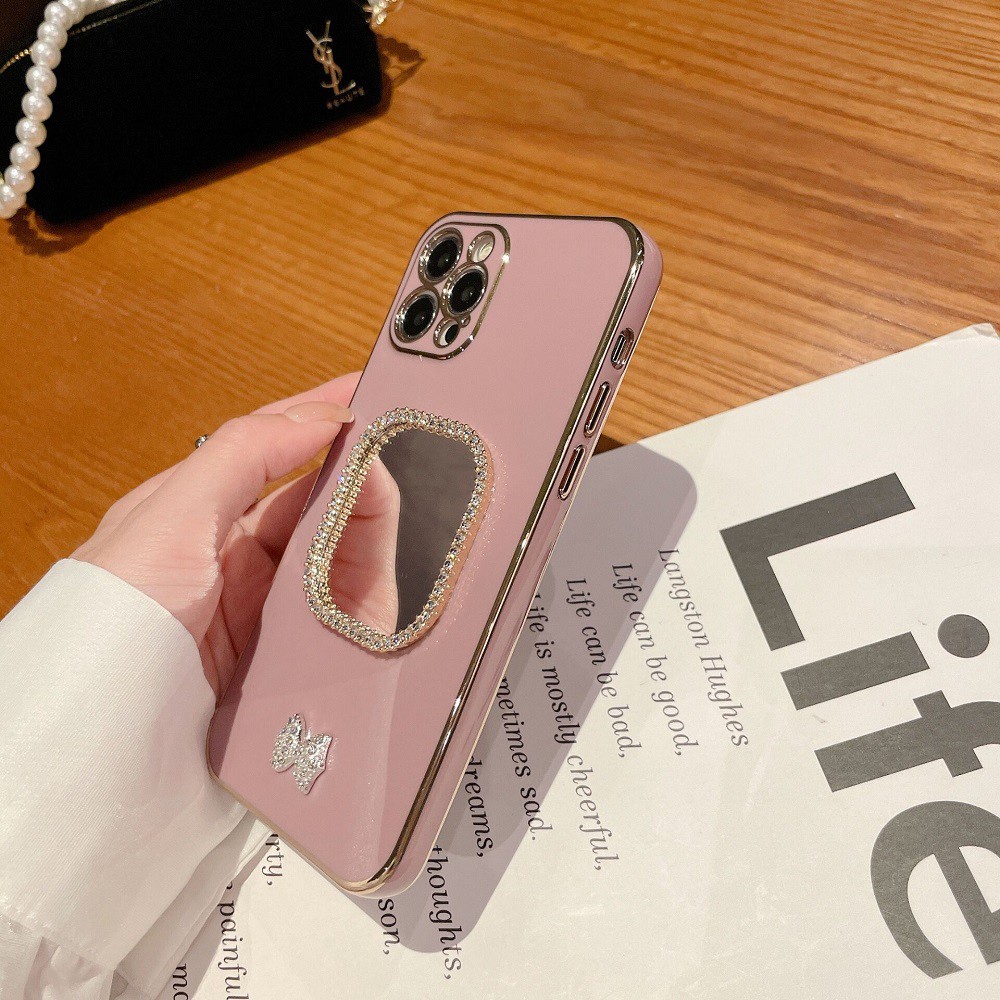 Ốp Điện Thoại Tráng Gương Mạ Điện Màu Trơn Cho iPhone 11 12pro 13promax xs xr xsmax 7p/8p