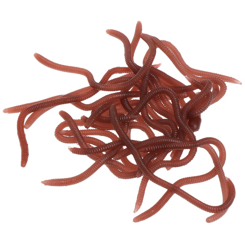 1 Hộp Mồi Giun Giả Câu Cá 10cm Mềm Co Giãn