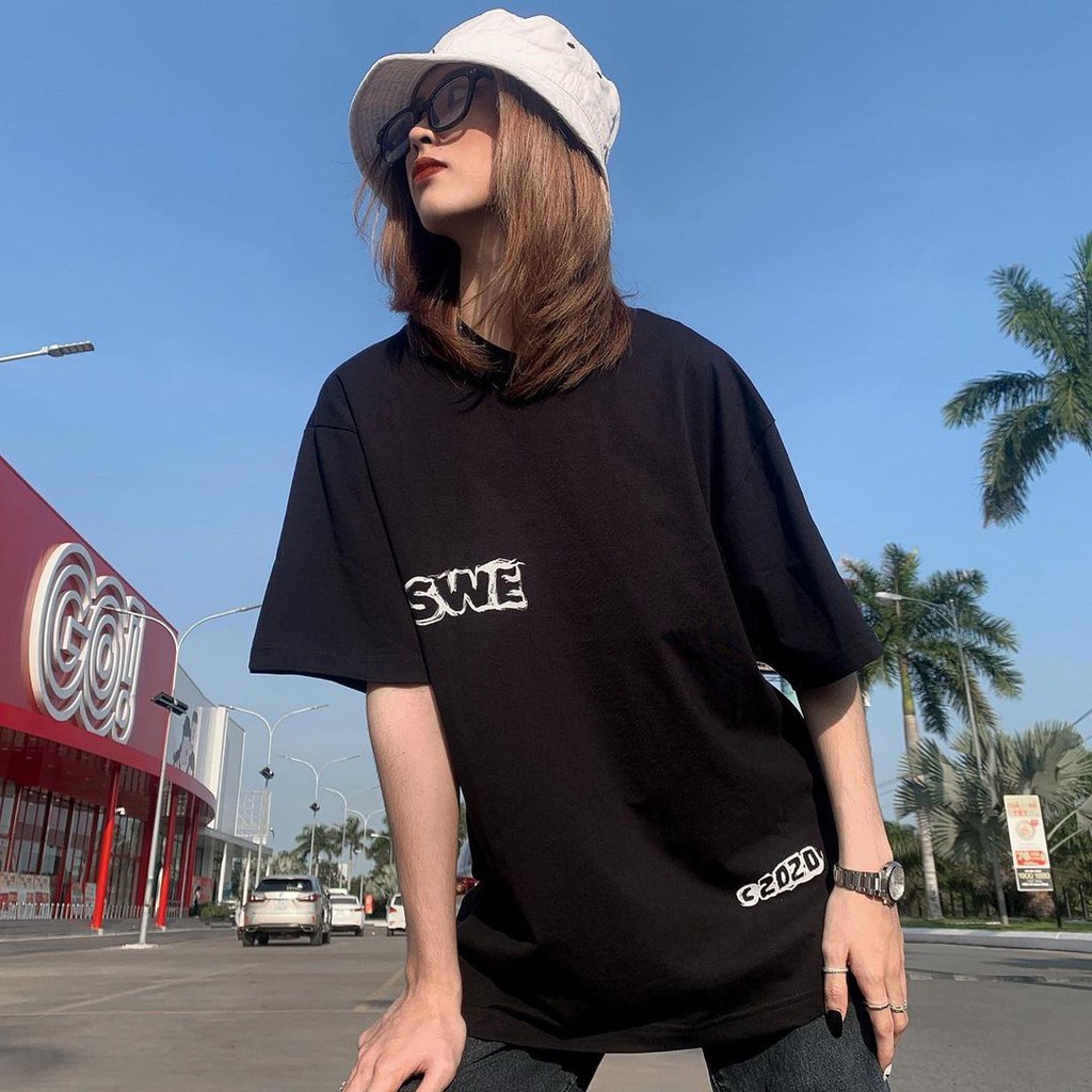 [ Full tag mác ] Áo thun unisex tay lỡ SWE CUBE SMOKE TEE - SWE khói cực chất  || Hany Shop