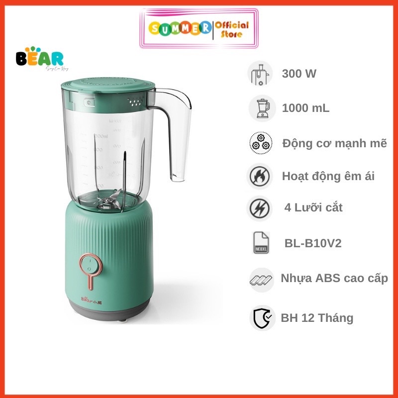 MÁY XAY BEAR 3 CỐI XANH