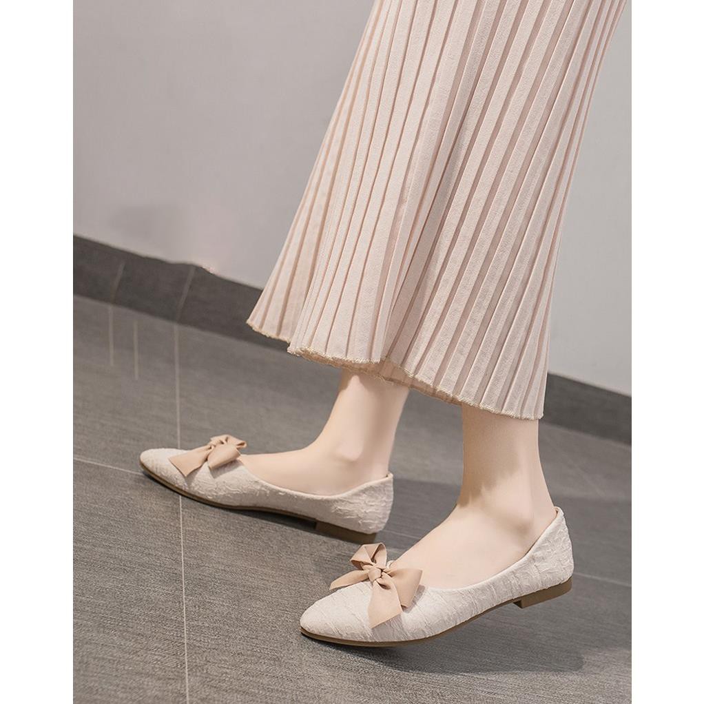 Giày Búp Bê 𝑭𝑹𝑬𝑬𝑺𝑯𝑰𝑷 Giày Bệt Mũi Nhọn Đế 1,5cm Mềm Êm Chân Hot Trend MBS169 - MERY SHOES