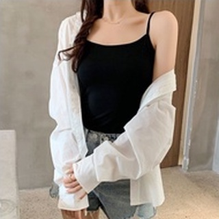 Áo 2 dây trơn nữ đẹp hàng xuất dư - A001