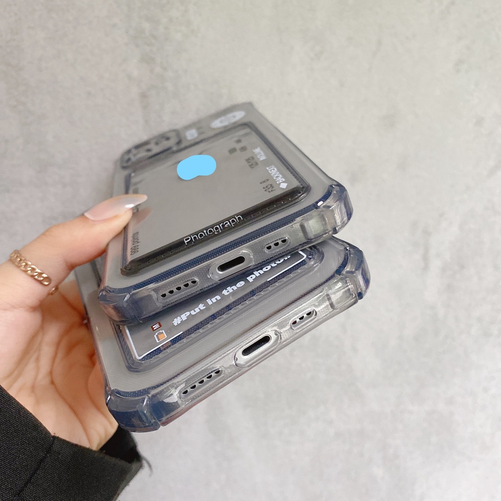 Ốp Lưng Chống Sốc Có Ngăn Đựng Thẻ Cho iPhone 14 / 13 / 12 / 11 / X / 8 / 7P